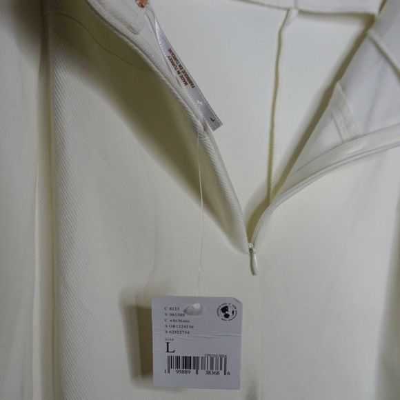 Free People Real Deal Slit Pants White Flare Size Large‎ Women's NWT - Picture 4 of 8